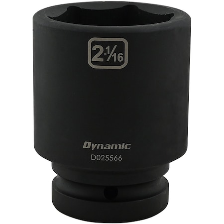 Dynamic 1" Drive Deep Socket, Black Phosphate, Tools 2-1/16" X 1" Drive, 6 Point Deep Length D025566